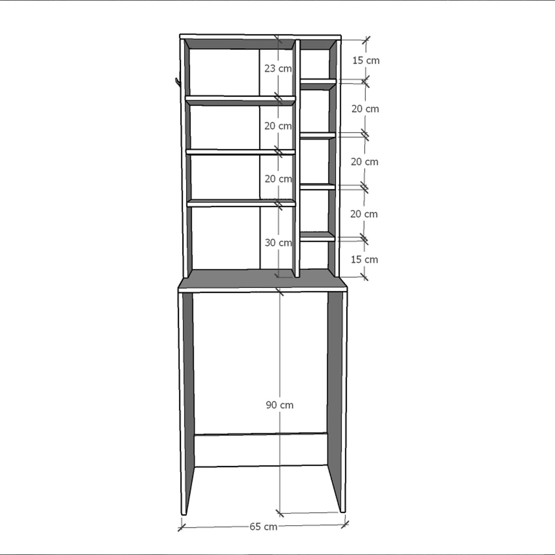 Banyo Dolabı-BD-Akça Ağaç-019 (65 cm)