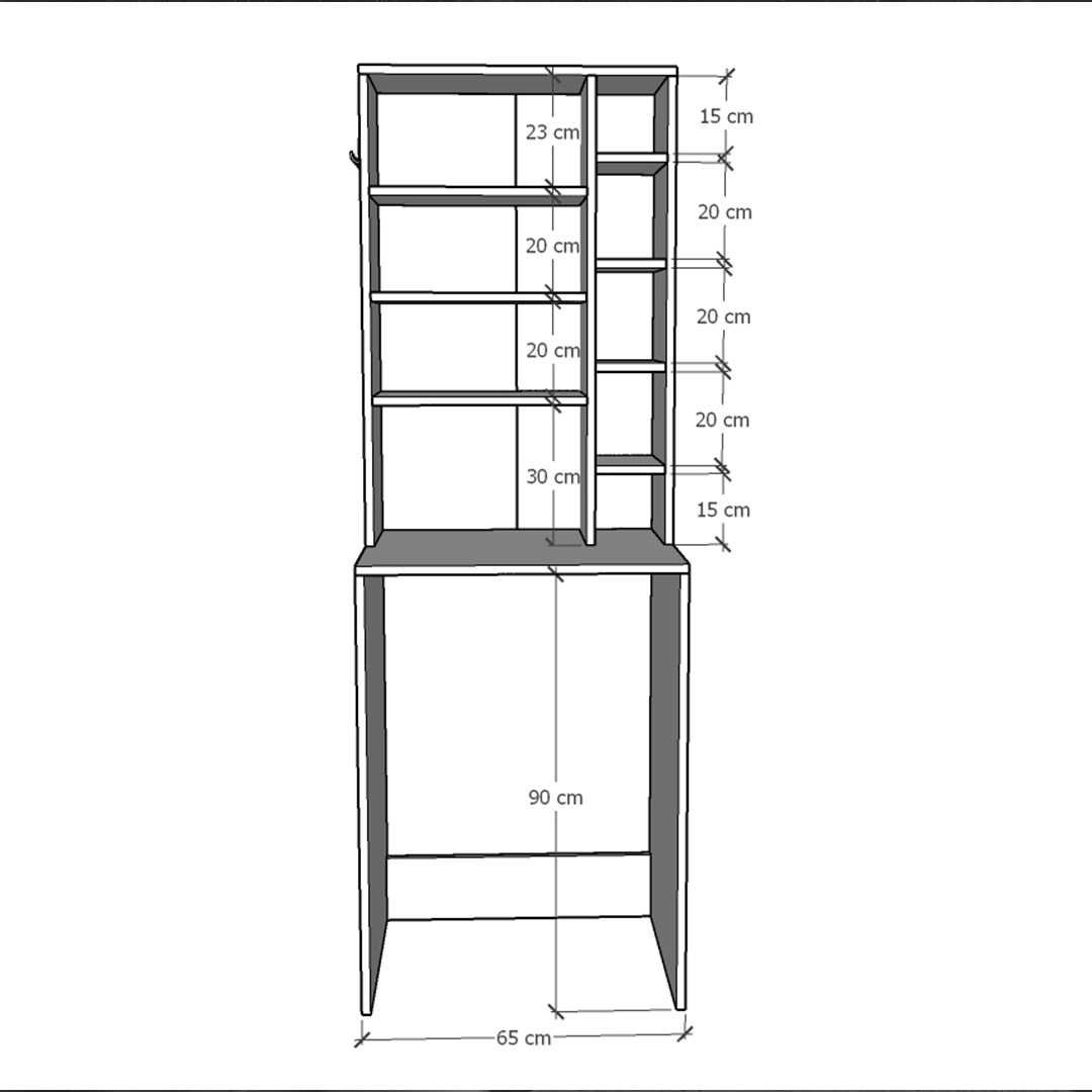 Banyo Dolabı-BD-Beyaz-015 (65 cm)