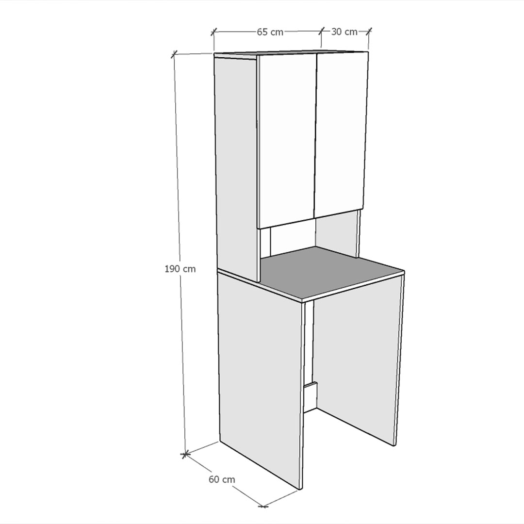 Banyo Dolabı-BD-007-Ceviz (65 cm)