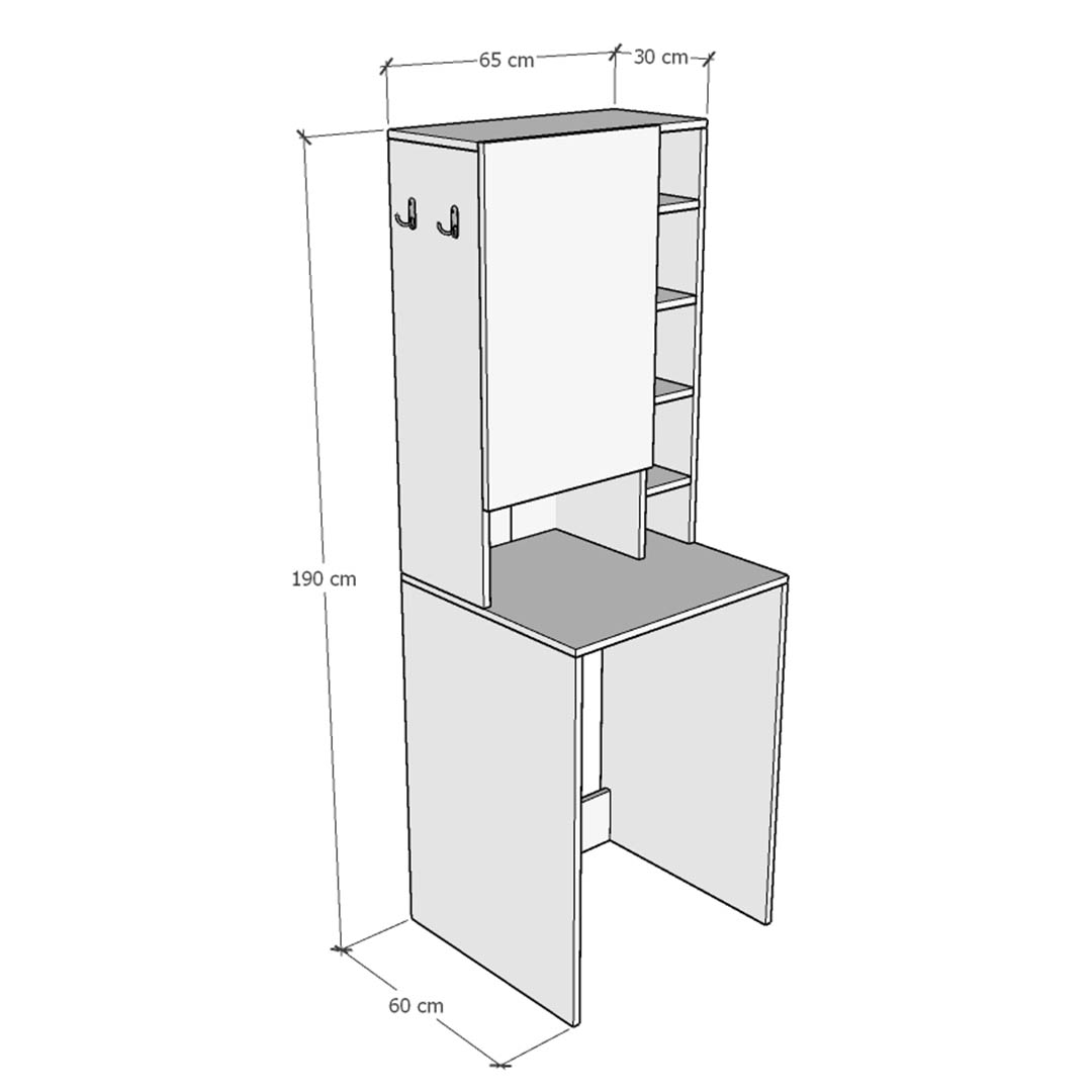 Banyo Dolabı-BD-Ceviz-014 (65 cm)