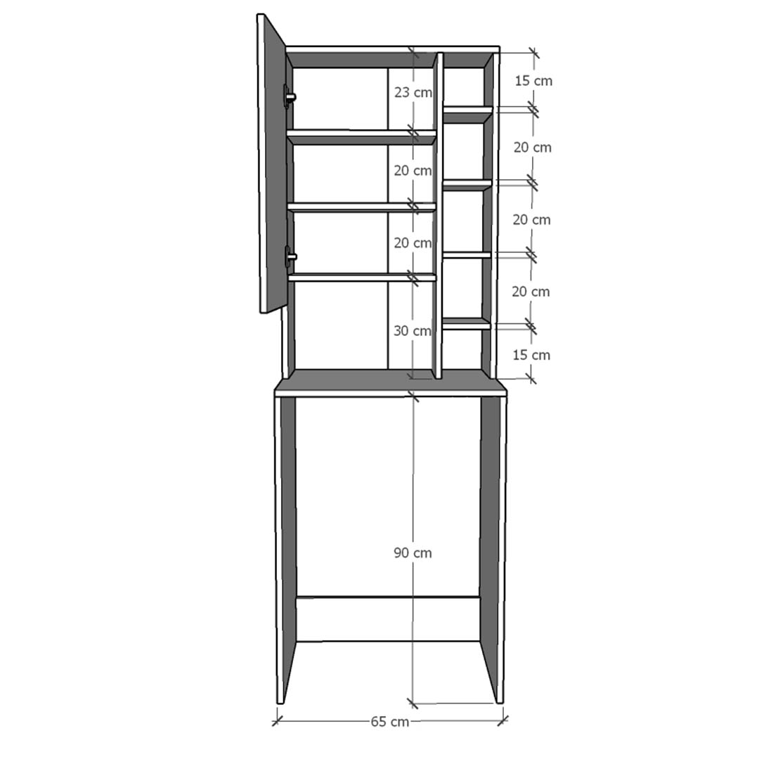 Banyo Dolabı-BD-Ceviz-014 (65 cm)