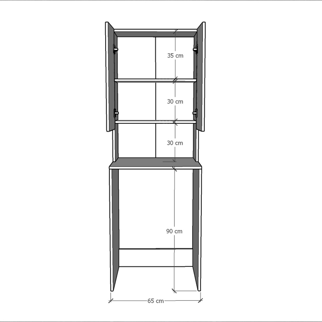 Banyo Dolabı-BD-005-Safir Meşe (65 cm)