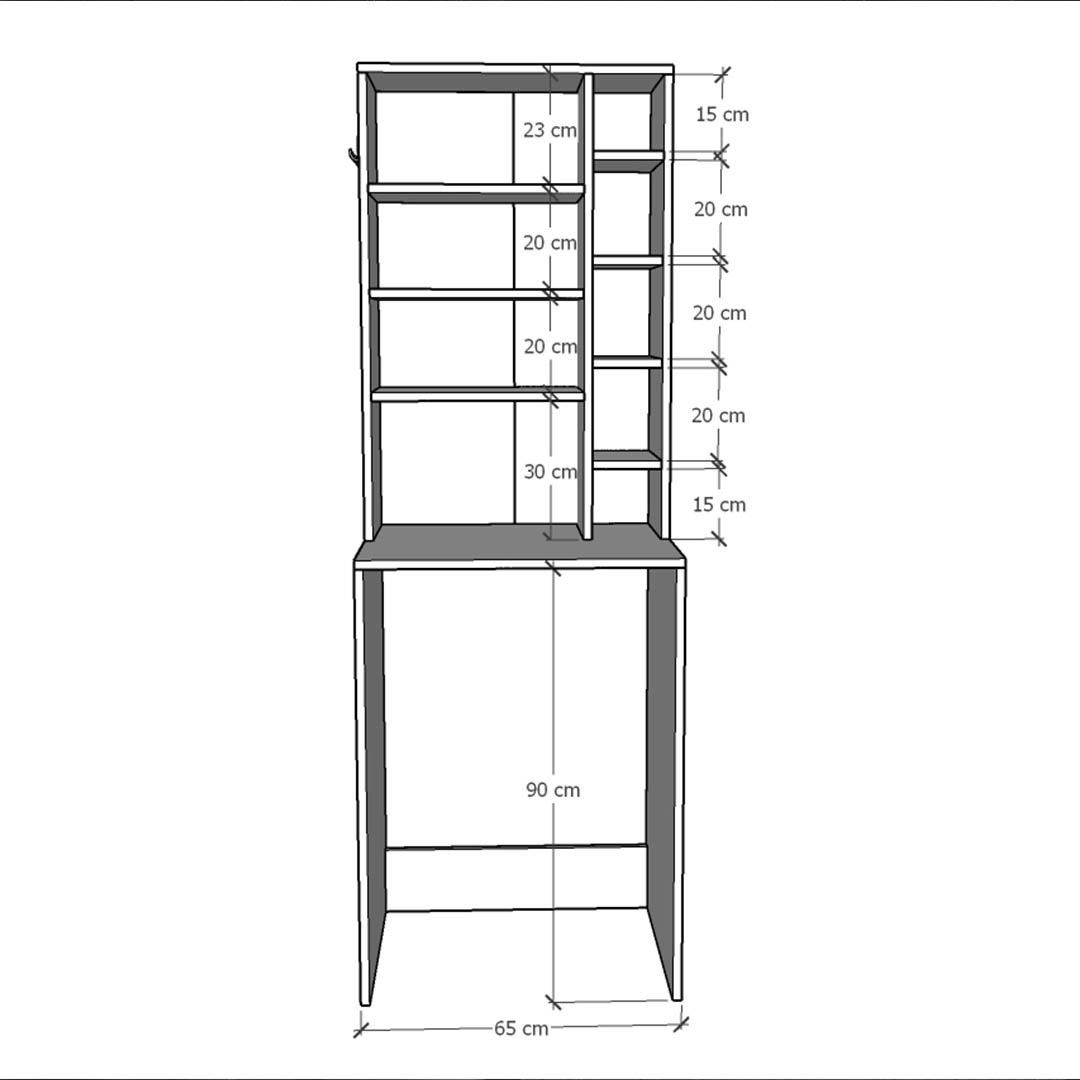 Banyo Dolabı-BD-Safir Meşe-018 (65 cm)