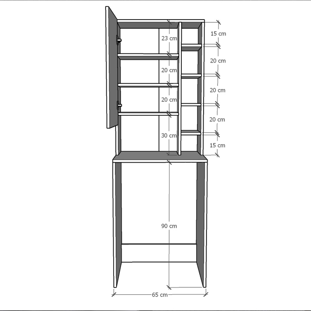 Banyo Dolabı-BD-Akça Ağaç-11 (65 cm)