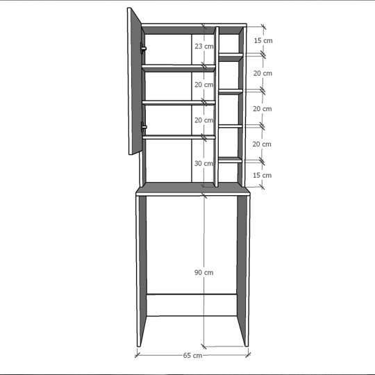 Banyo Dolabı-BD-Akça Ağaç-11 (65 cm)