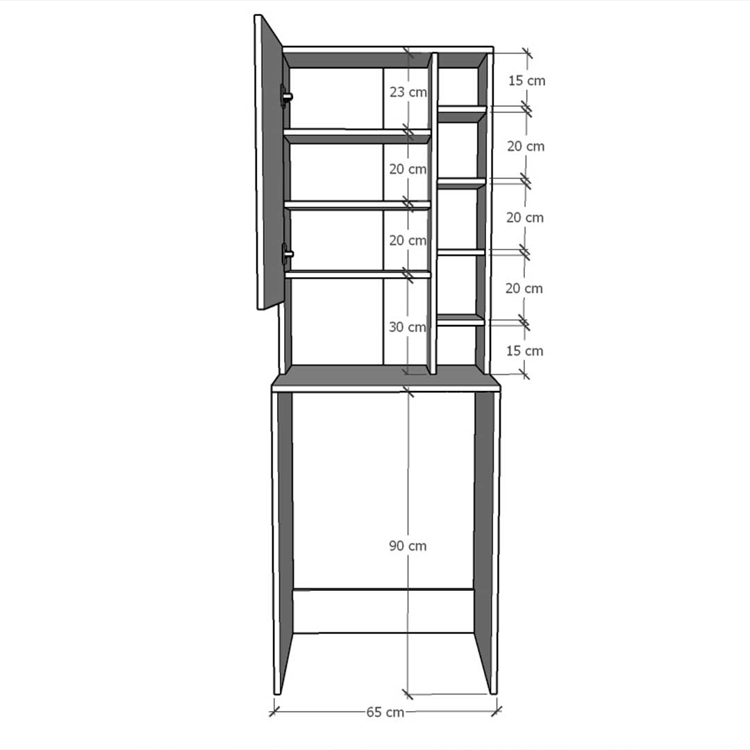 Banyo Dolabı-BD-008-Beyaz (65 cm)