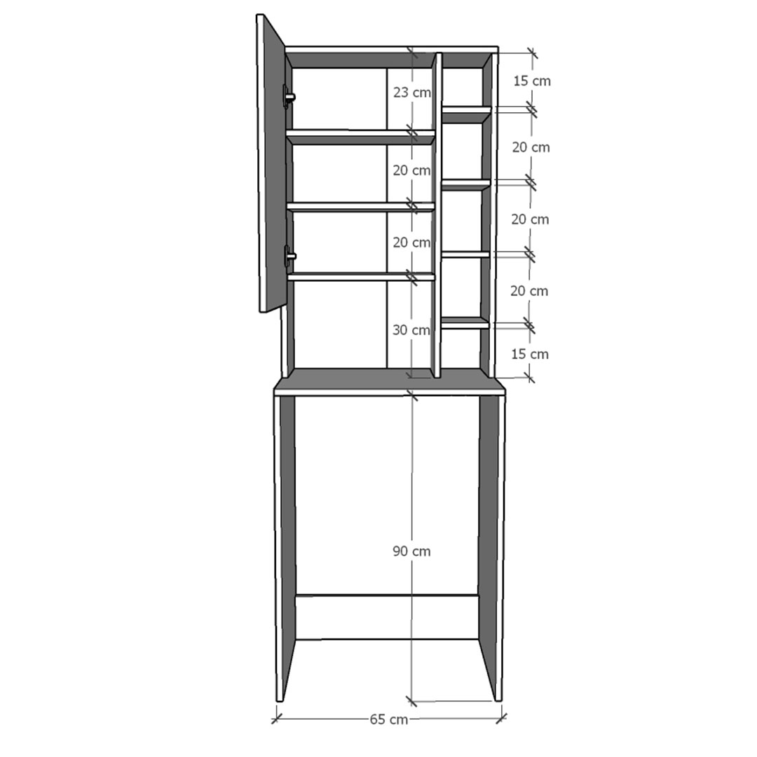 Banyo Dolabı-BD-Sonoma-13 (65 cm)