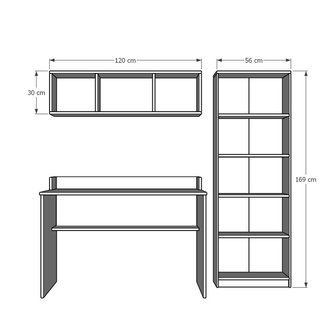 Çalışma Masası-Akça Ağaç-ÇMT-06 (120 cm)