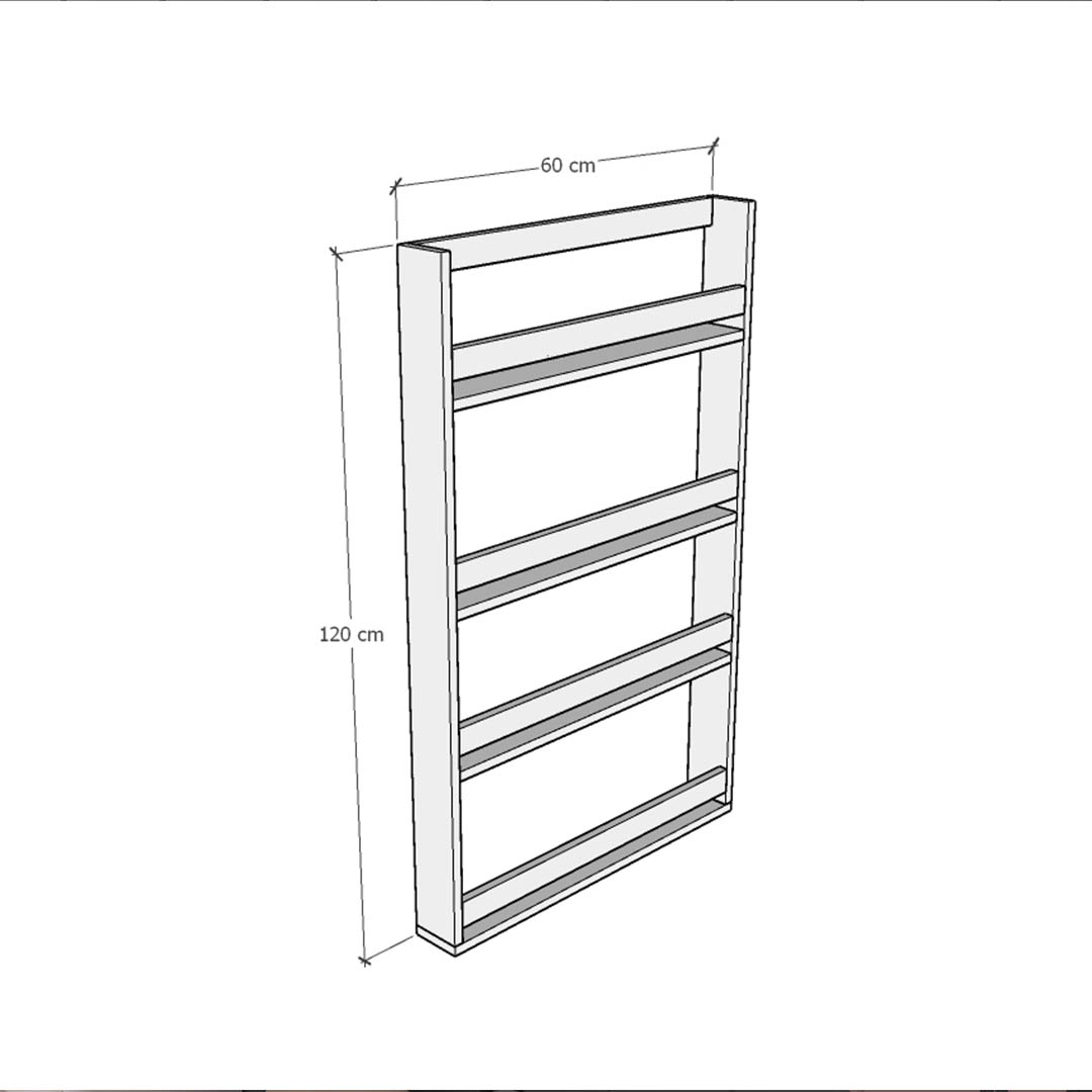 Çocuk Odası Duvar Rafı Kırmızı-ÇR-03 (60 cm)