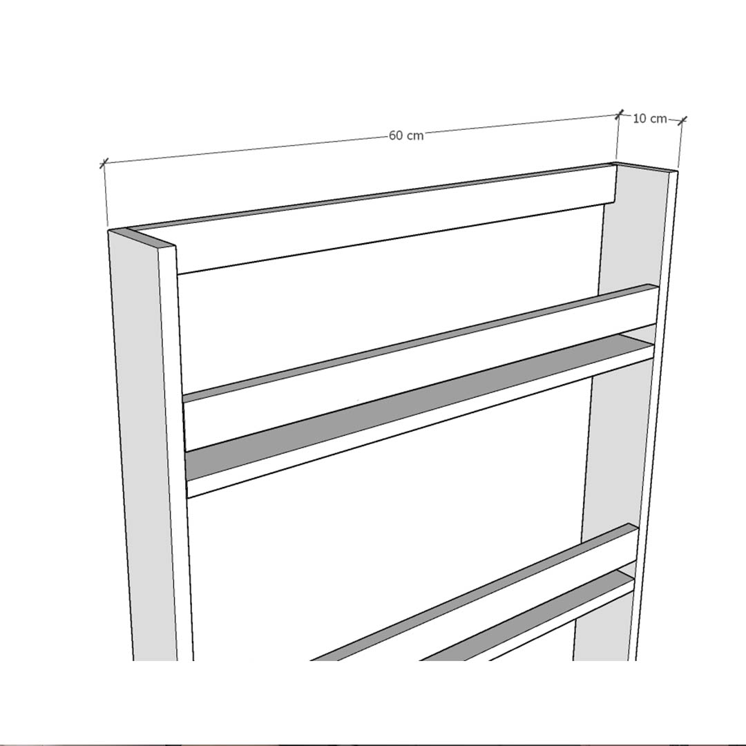 Çocuk Odası  Duvar Rafı Safir Meşe-ÇR-05 (60 cm)