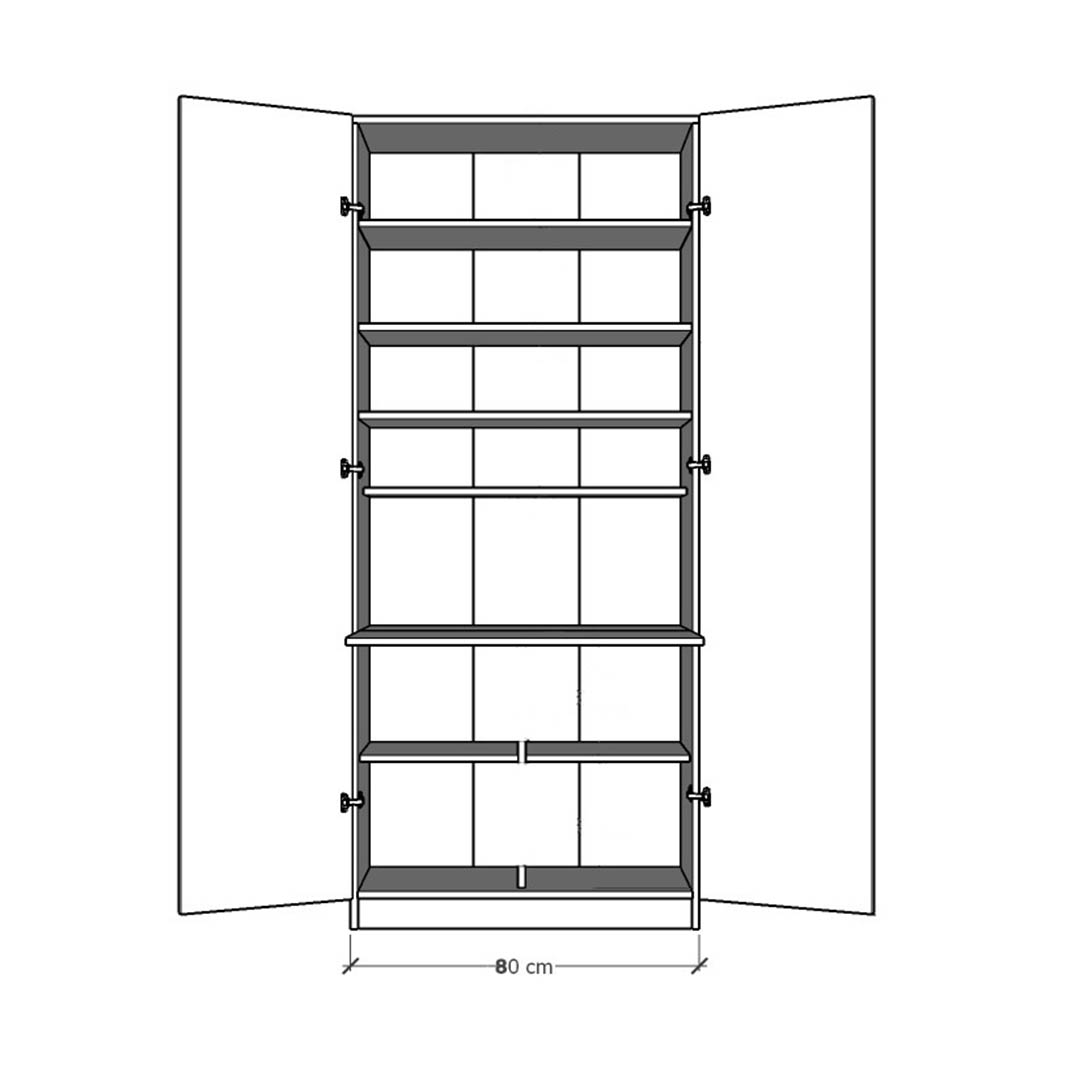 Masalı Dolap-MD001-Petra & Antrasit (80 cm)