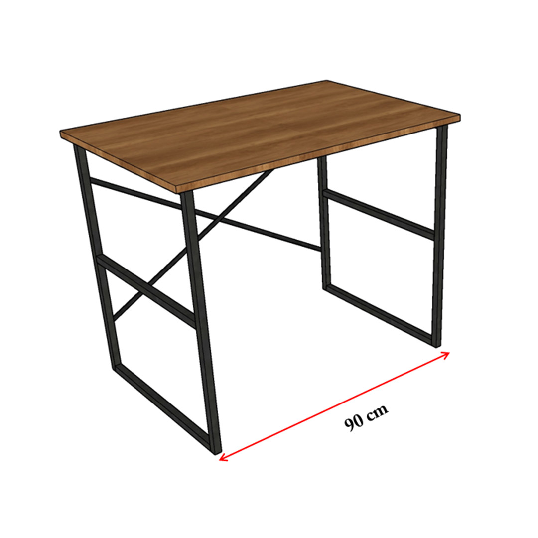 Metal Çalışma Masası Metal-ÇM-02 Afrika Ceviz (90 cm)