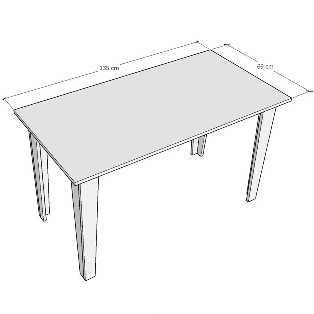 Yemek Masası M001 Nevada Ceviz (135 cm)