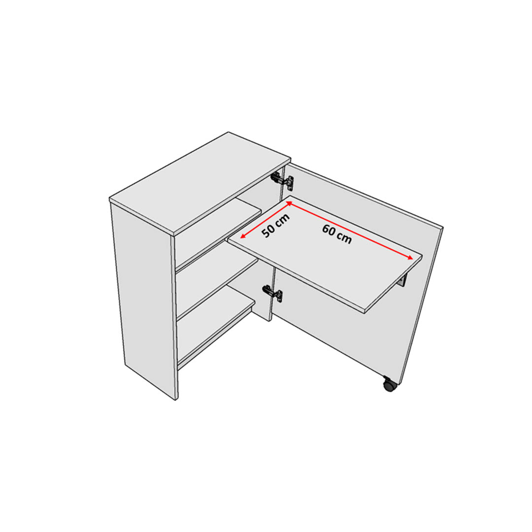 Kitaplık Masa MD002 - Safir Meşe