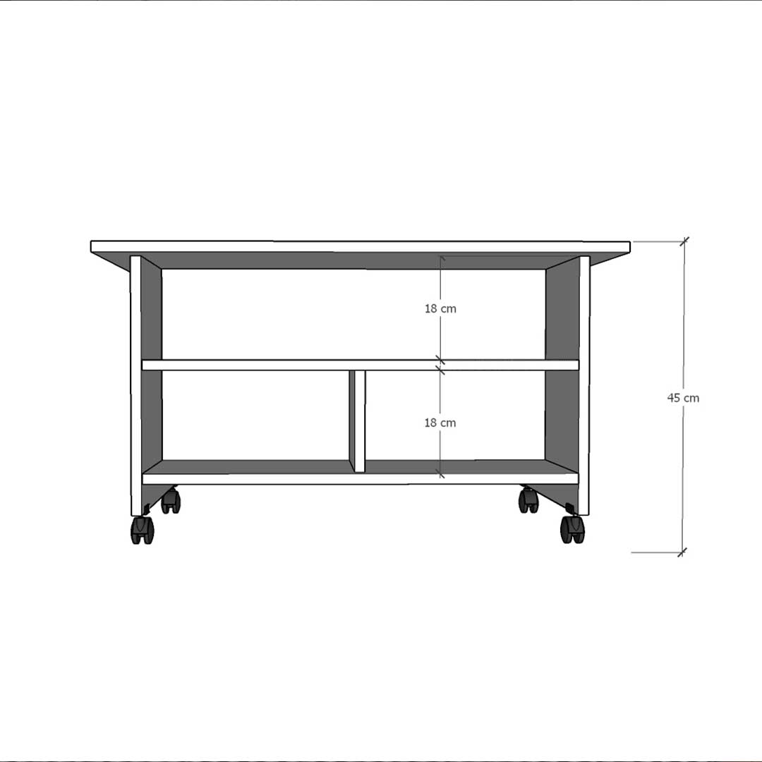 Orta Sehpa Beyaz-OS-01 (90 cm)