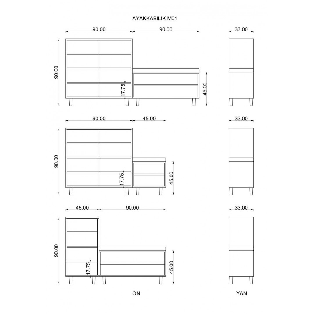 Ayakkabılık Montana & Variolatte (135 cm)