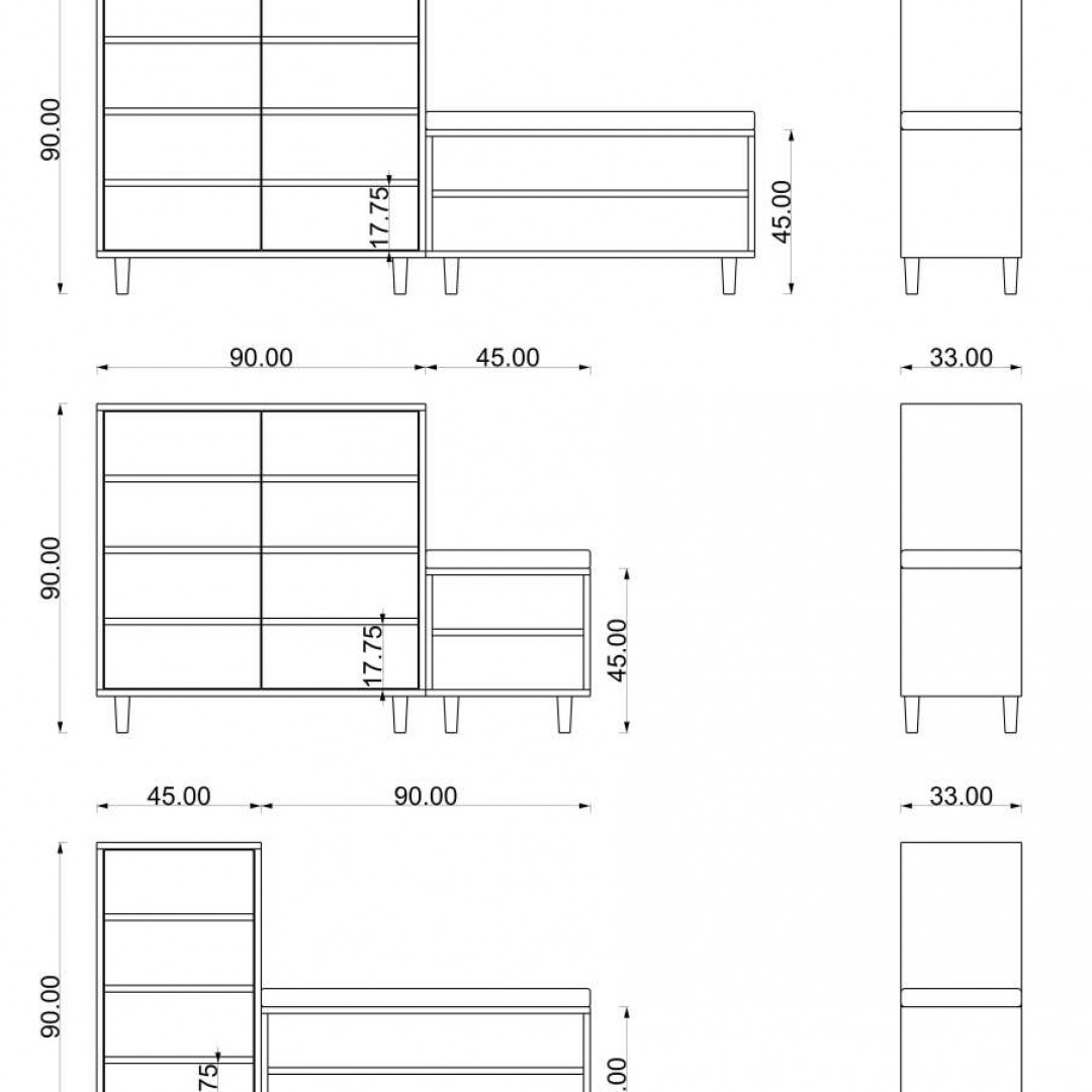 Ayakkabılık Montana & Variolatte (135 cm)