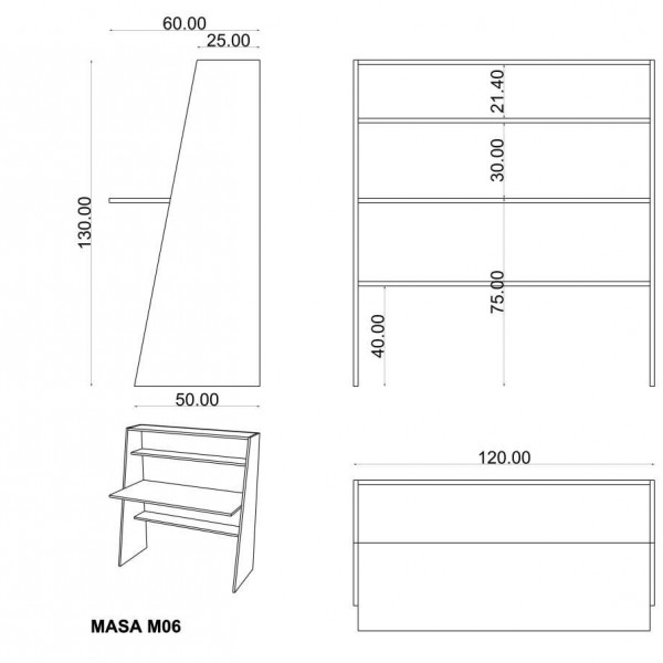 Masa Montana & Variolatte (120 cm)