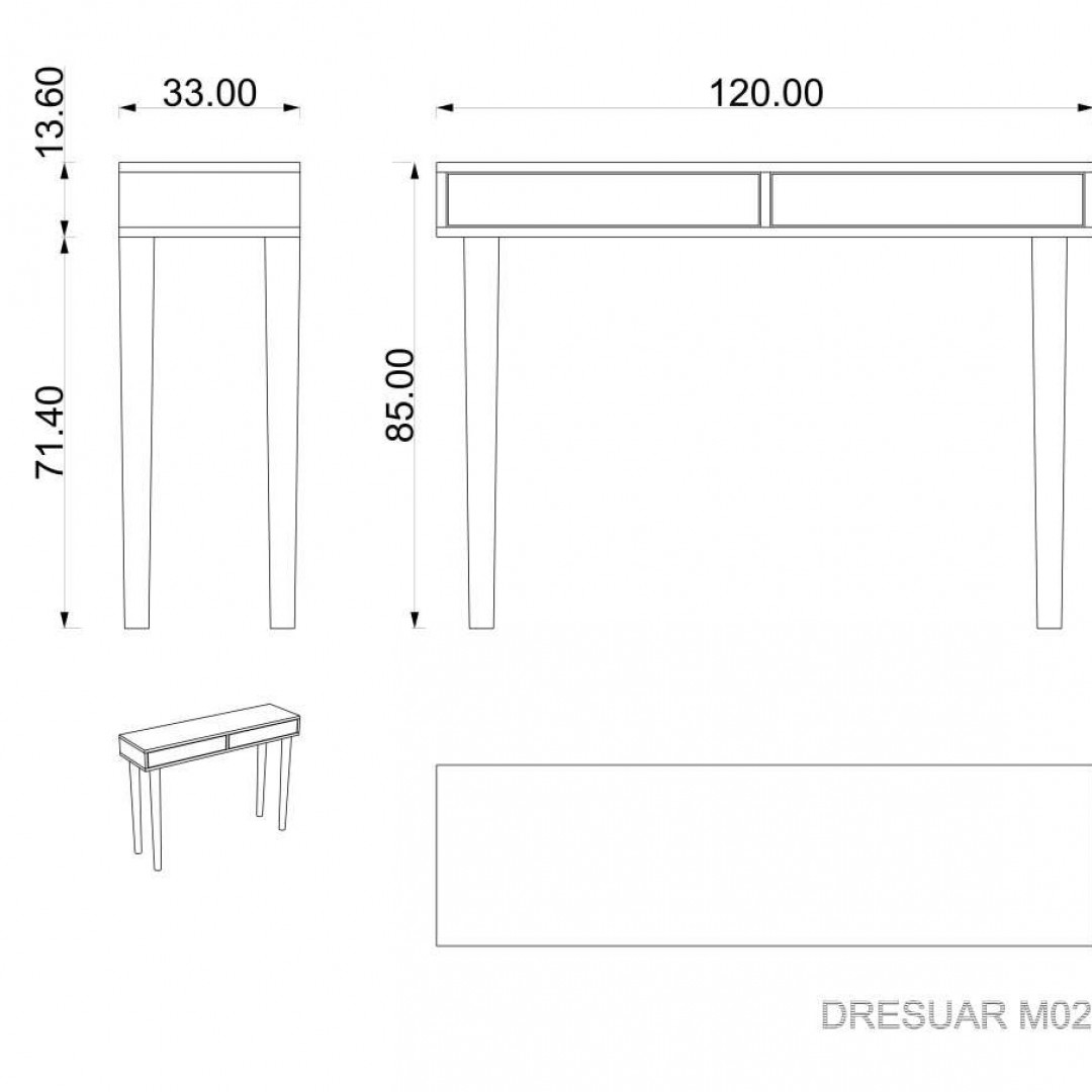 Dresuar Navaro & Beyaz (120 cm)