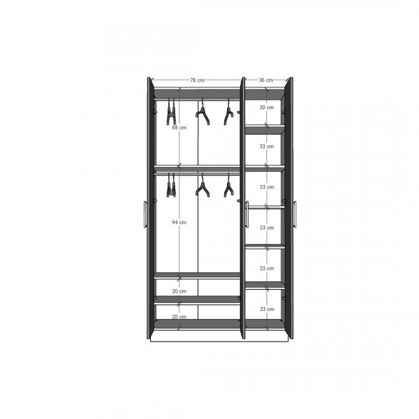  Gardırop Asra Trend G-07 (120 cm)