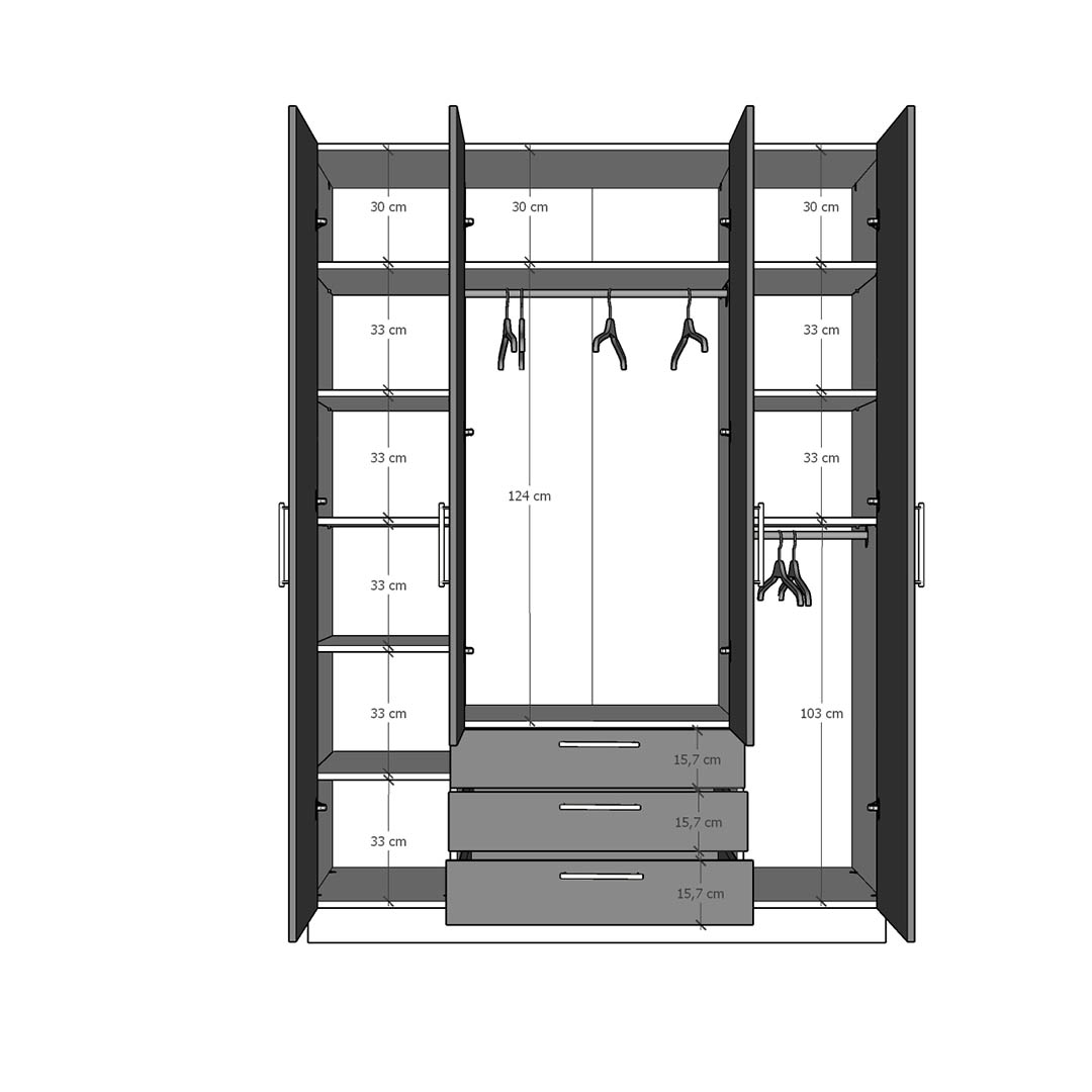  Gardırop Asra Trend G-10 (160 cm)