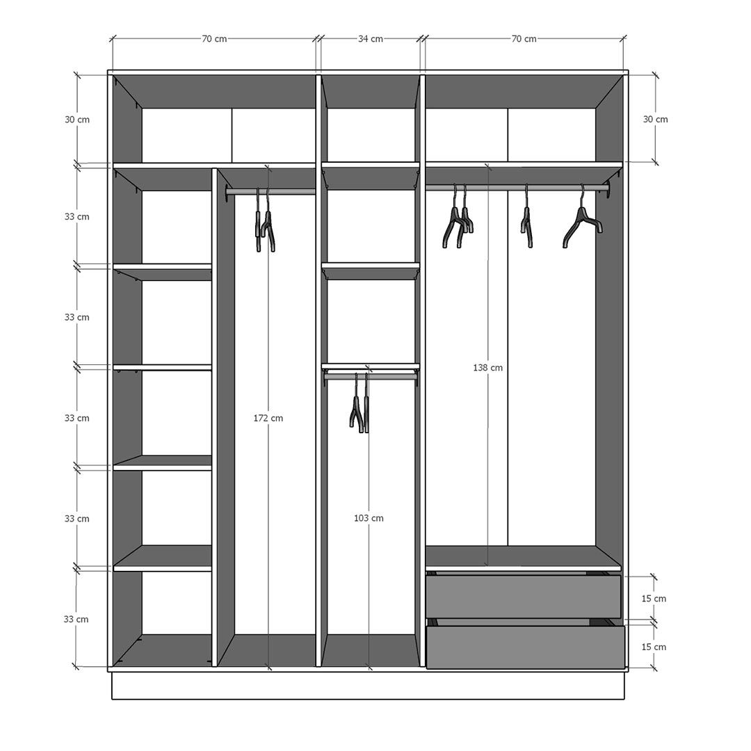  Gardırop Asra Trend G-20 (180 cm)