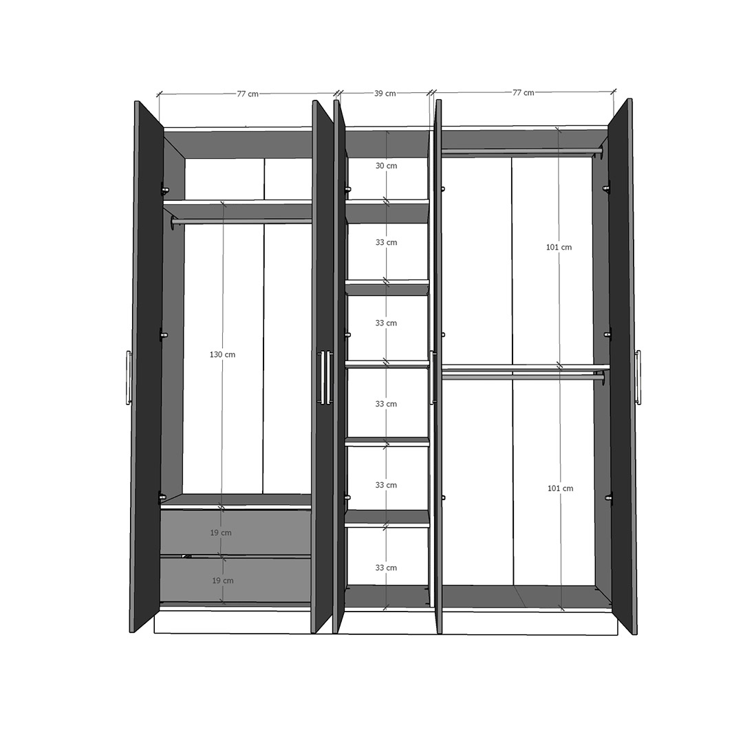 Gardırop Asra Trend G-39 (200 cm)