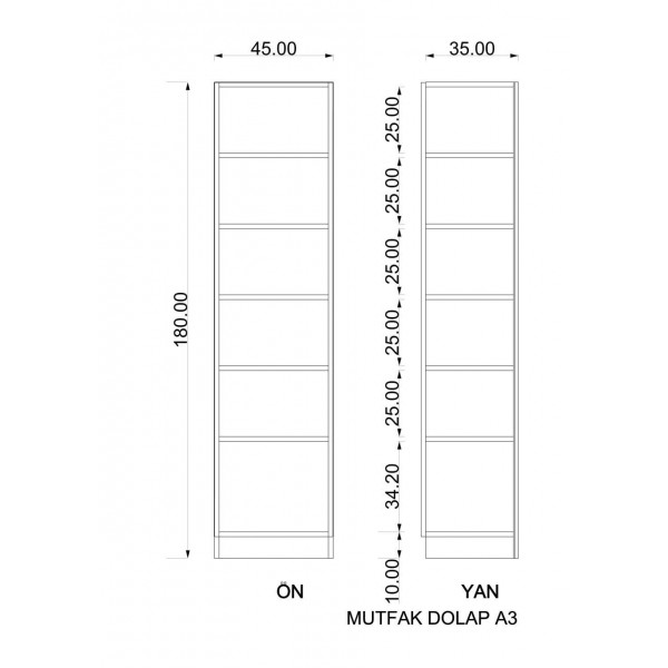 Mutfak Çakıltaşı & Beyaz (45 cm)