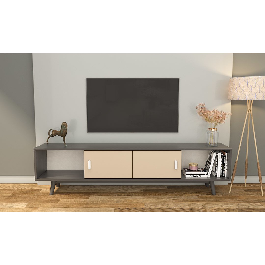 TV Ünitesi Koyu Gri & Vario Latte (180 cm)