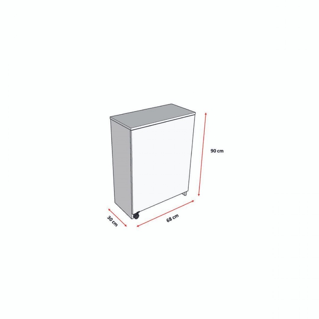 Çalışma Odası Fonksiyonel Kitaplık + Katlanır Masa MD002