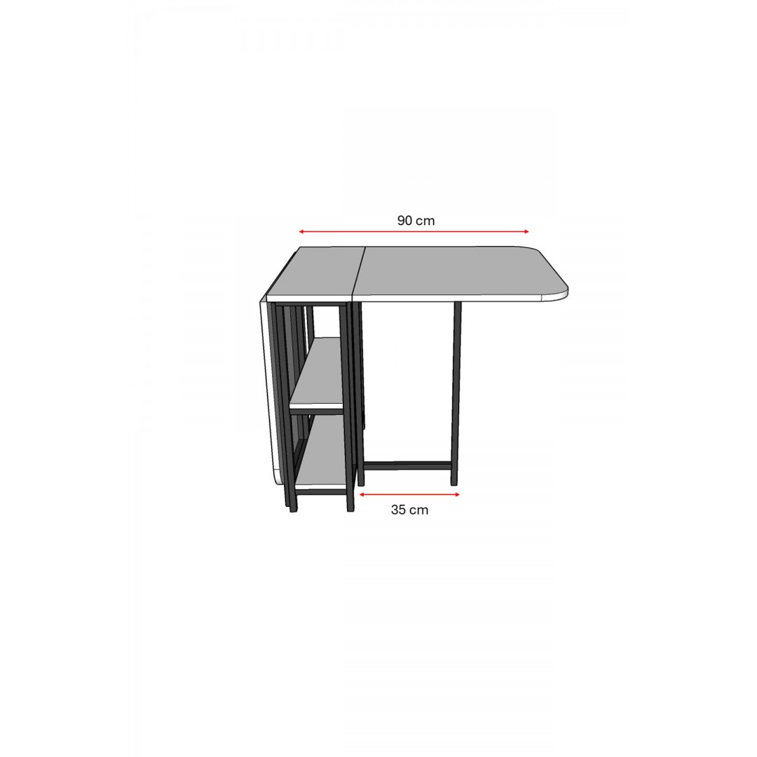 Metal Ayaklı Katlanır Mutfak Masası KM-31