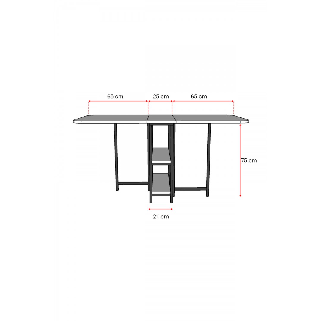 Metal Ayaklı Katlanır Mutfak Masası KM-31