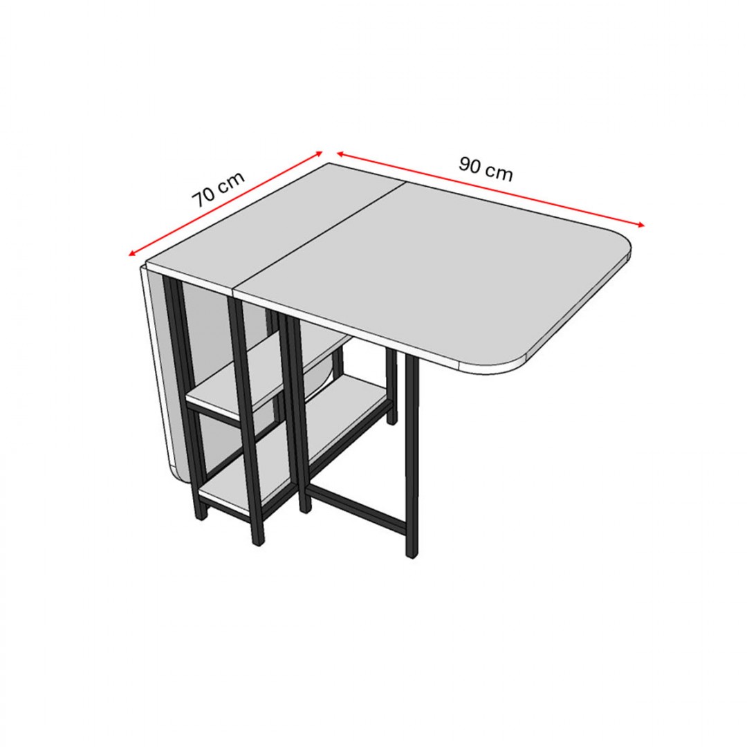 Metal Ayaklı Katlanır Mutfak Masası KM-31