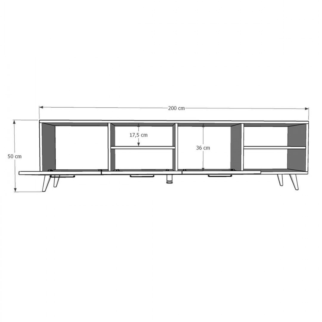 Tv Ünitesi Beyaz & Ceviz T-25