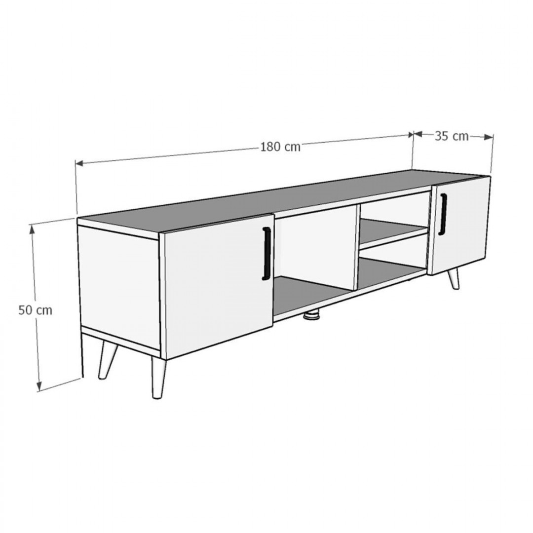 Tv Ünitesi Ceviz & Beyaz T-17