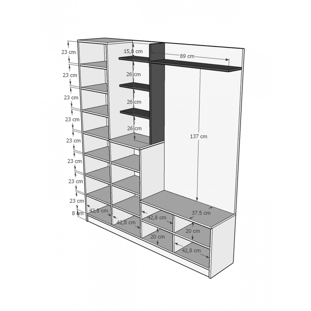 Vestiyer & Portmanto V-03 (180cm)