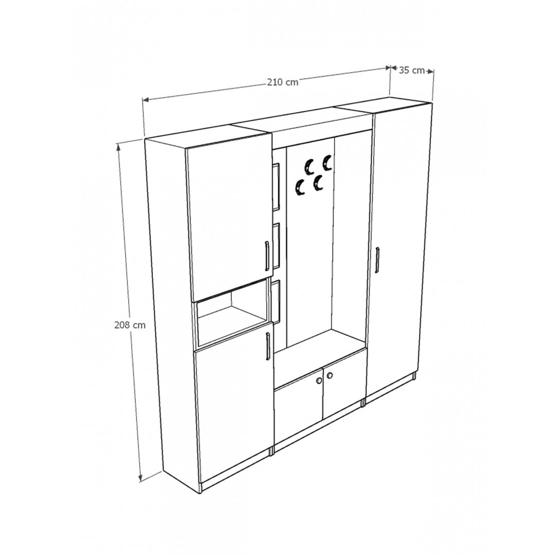 Vestiyer & Portmanto V-05 (210cm)