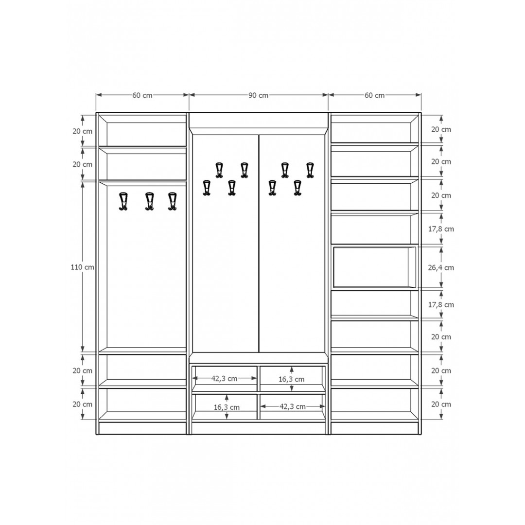 Vestiyer & Portmanto V-06 (210cm)