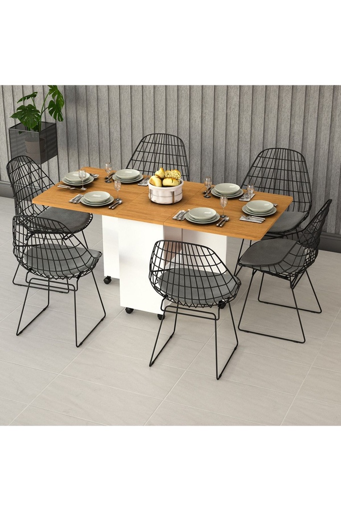 Katlanır Mutfak Masası Afrika Ceviz KM-16