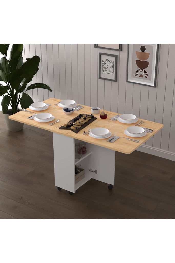 Asra Trend Katlanır Mutfak Masası Safir Meşe KM-13