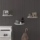 Doğal Modern Organizer Düzenleyici 3'lü Oval Dekoratif Kitaplık Banyo Mutfak Duvar Rafı