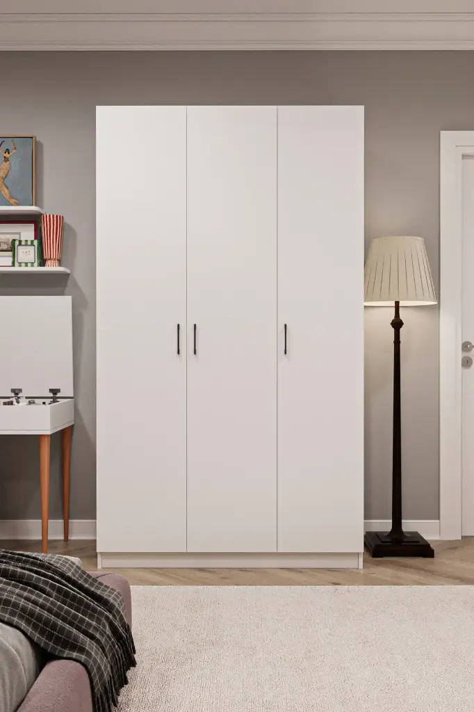 3 Kapaklı Gardırop 120 cm %100 MDFLAM G-01