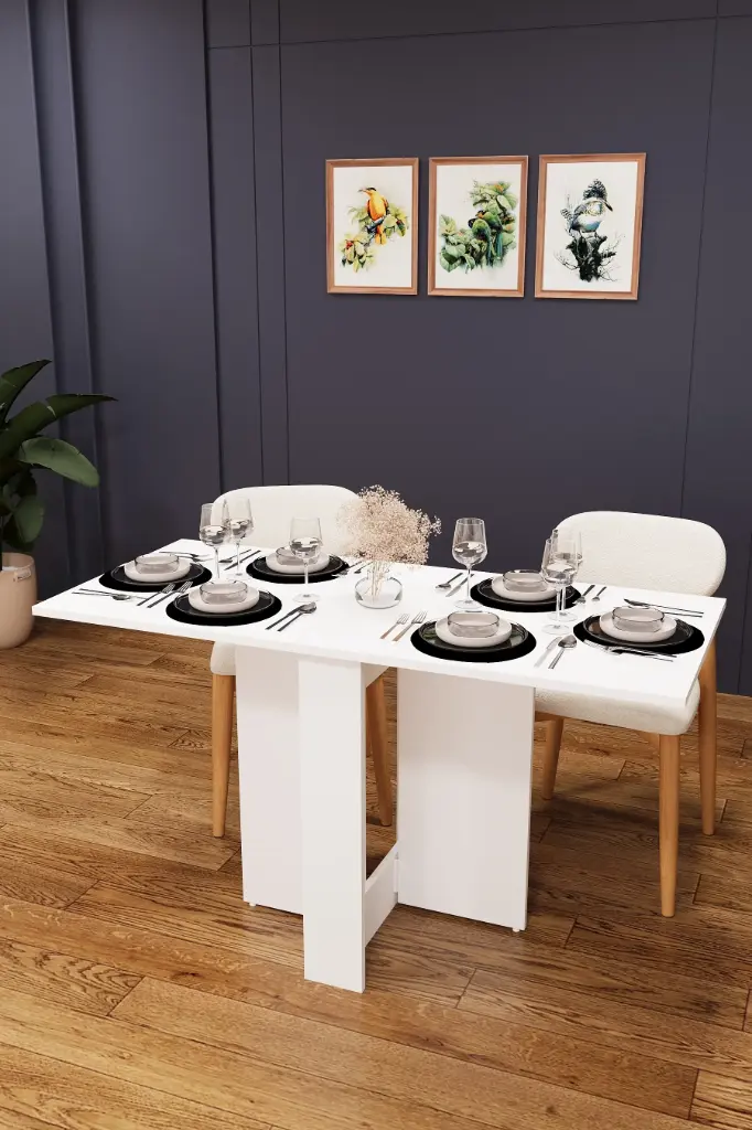 Katlanır Mutfak/Yemek/Çalışma Masası %100 MDFLAM KM-32