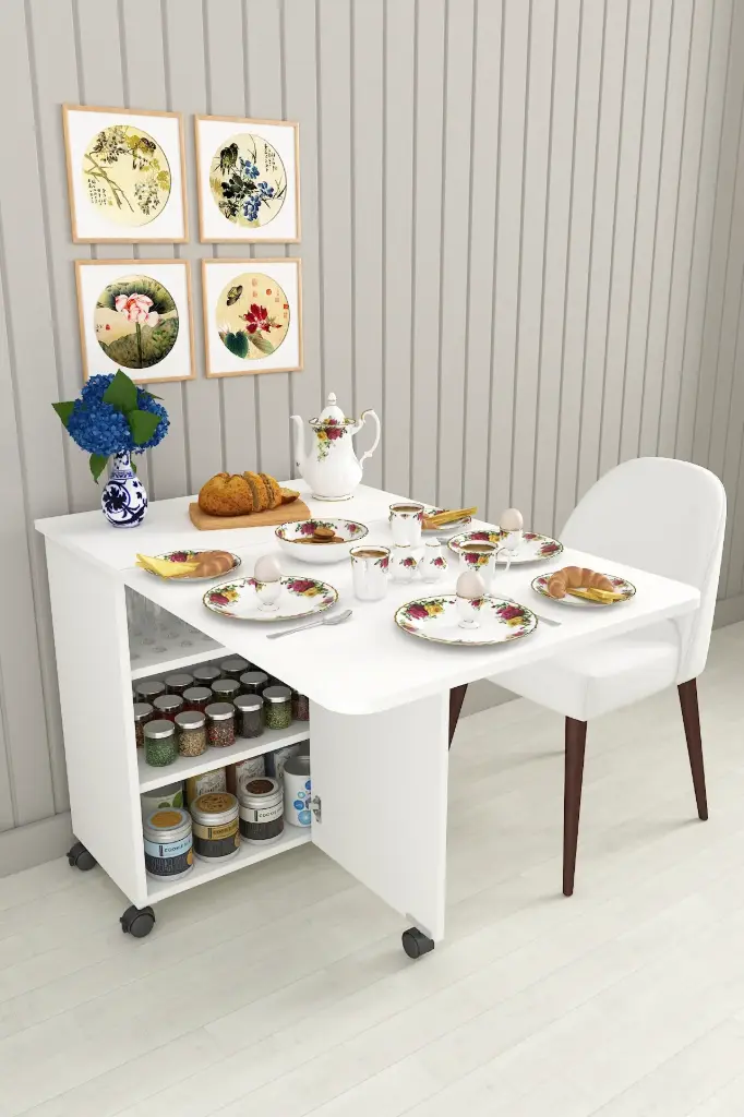 Asra Trend %100 MDFLAM 105cm Mutfak Adası Yemek Masası Kahve Köşesi MA-01