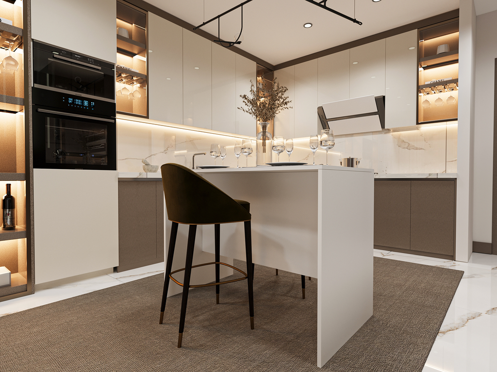 120 cm Mutfak Adası Yemek ve Bar Masası %100 MDFLAM MA-03