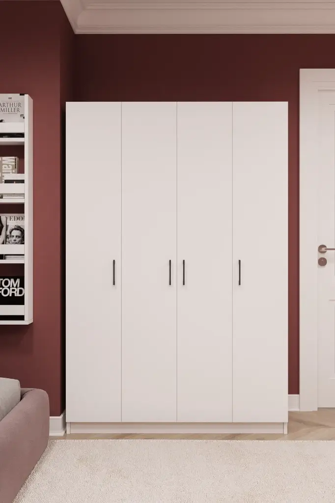 4 Kapaklı Gardırop 120cm %100 MDFLAM G-08