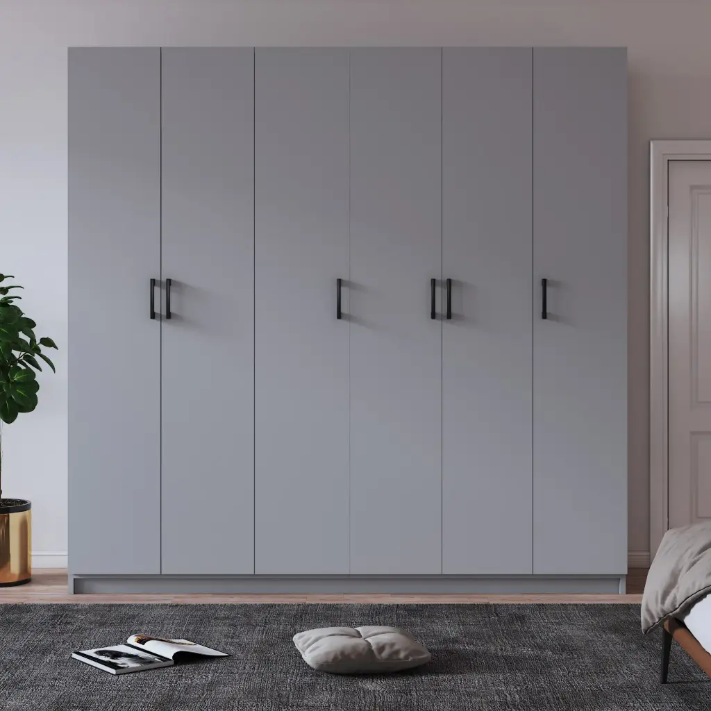 6 Kapaklı 180cm Gardrop %100 MDFLAM G-06