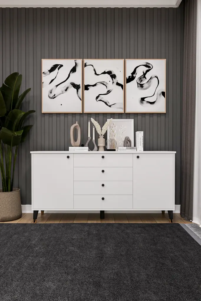 2 Kapaklı 4 Çekmeceli Konsol KNSL-04