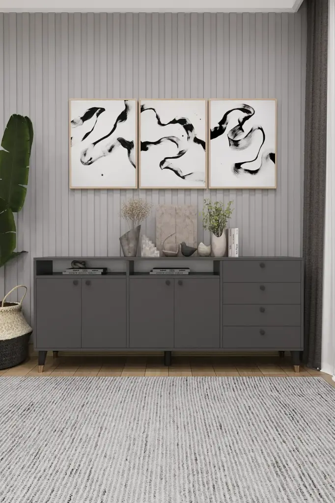 4 Kapaklı 4 Çekmeceli Konsol KNSL-06