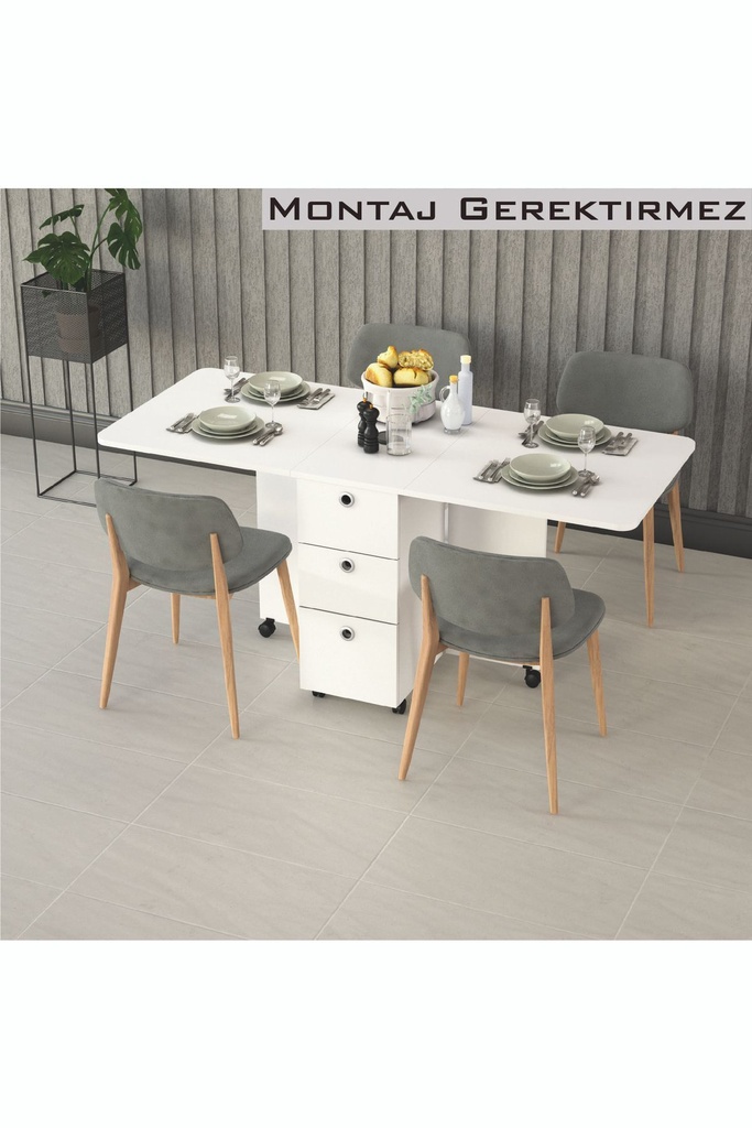 Katlanır Mutfak Yemek Çalışma Masası %100 MDFLAM KM-100